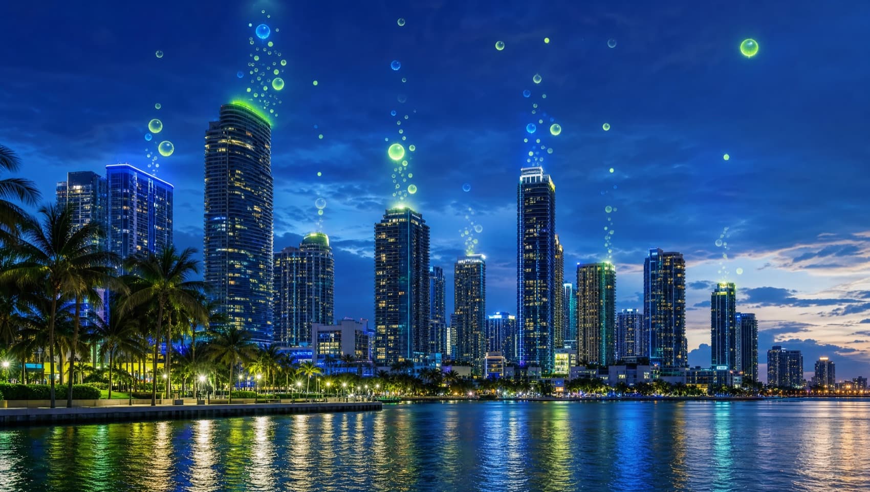 Miami / Florida iş merkezi skyline'ı